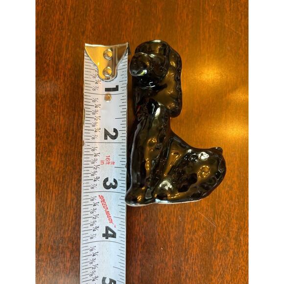 Vintage Mini English Cocker Spaniel Figurine High Gloss Collectible Statue Black - Picture 7 of 7